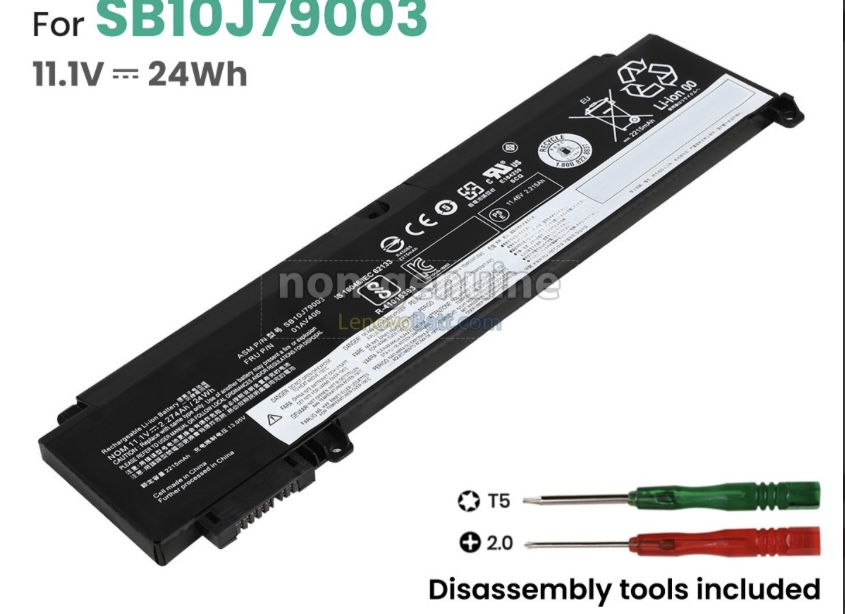 Batterie Lenovo ThinkPad T460S T470S 27Wh – Goma RDC