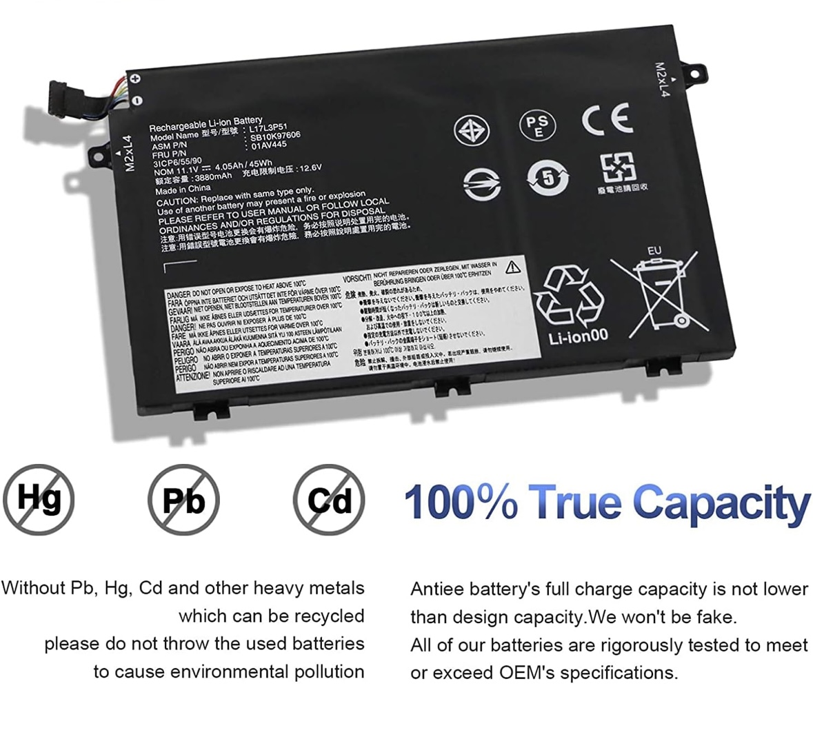 Batterie Lenovo ThinkPad E480 E490 45Wh compatible Ă Goma