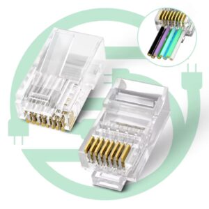 100 pcs connecteurs utp RJ45 cat6