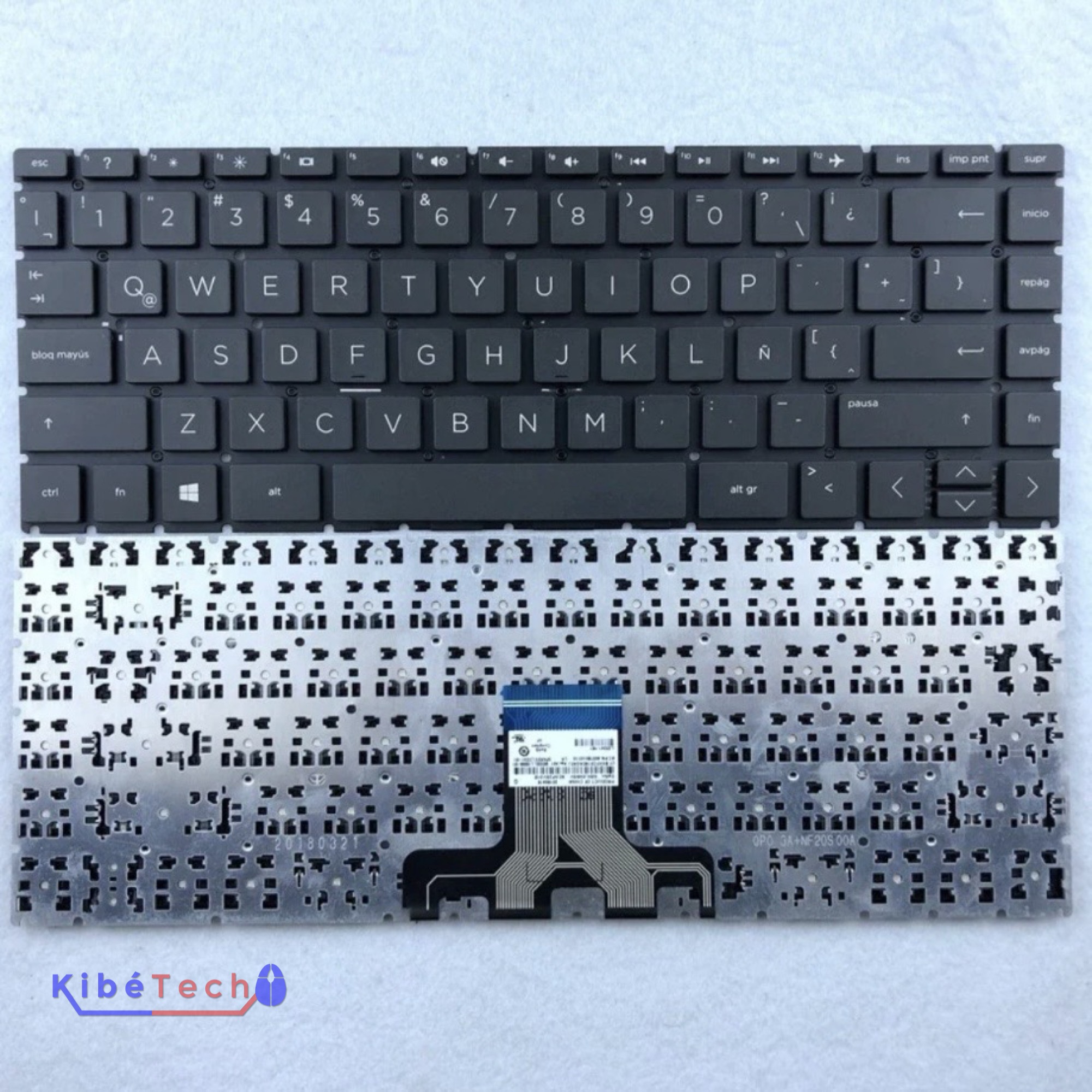 Clavier HP 14-CE compatible 14-CF 240 G7 245 G7 pour réparation ordinateur portable KibeTech RDC