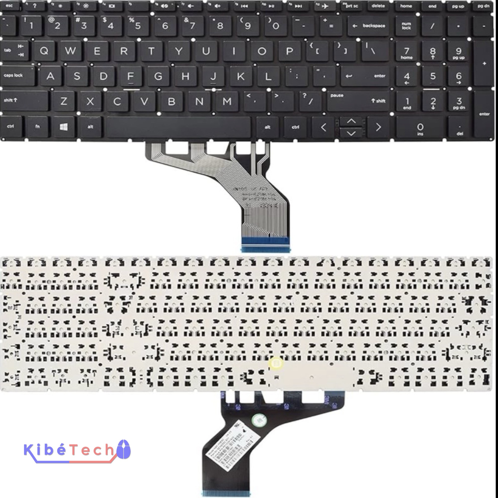 Clavier HP 15-BS compatible 15-BW 250 G6 255 G6 pour maintenance ordinateur portable KibeTech RDC