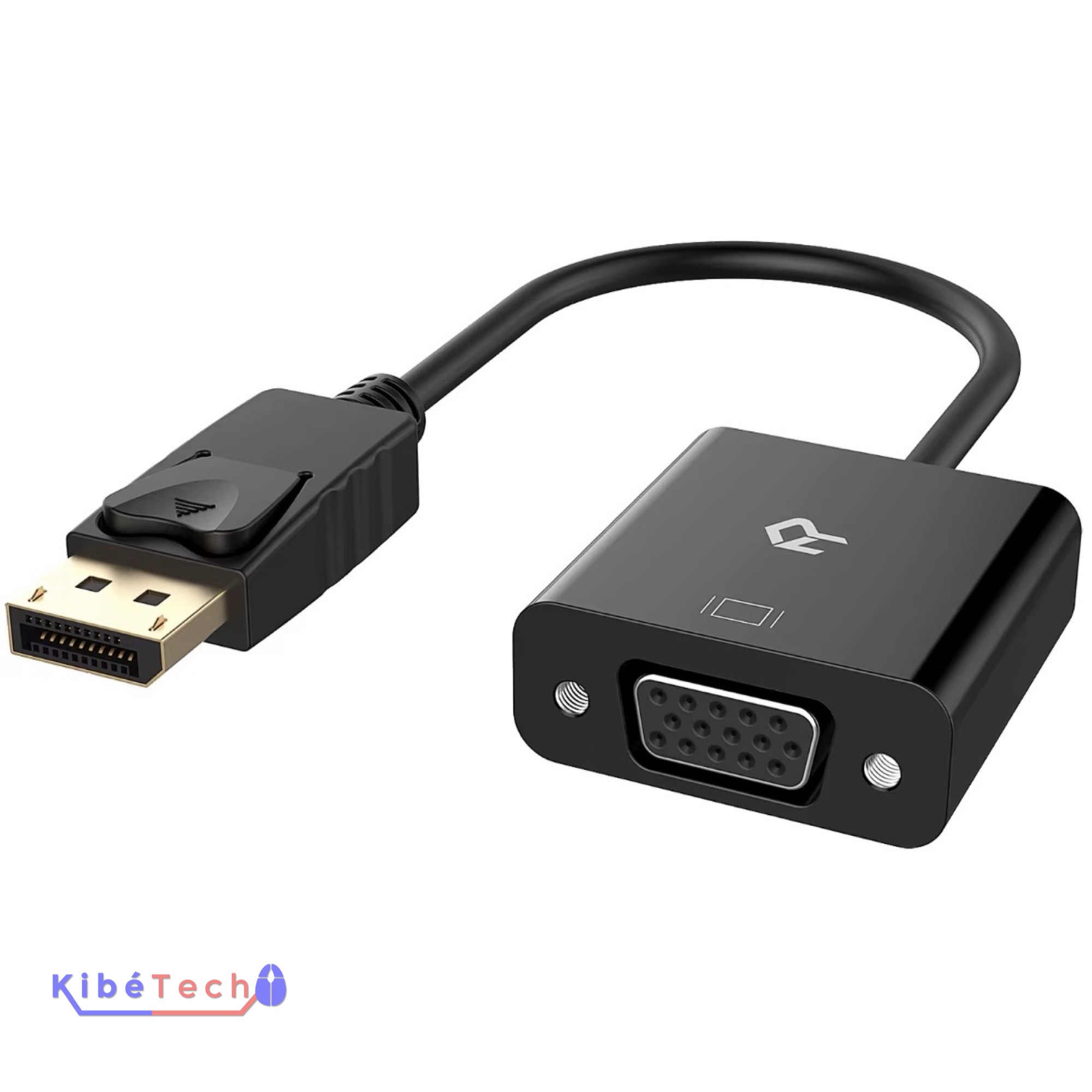Adaptateur DisplayPort vers VGA pour écran et projecteur ordinateur KibeTech RDC