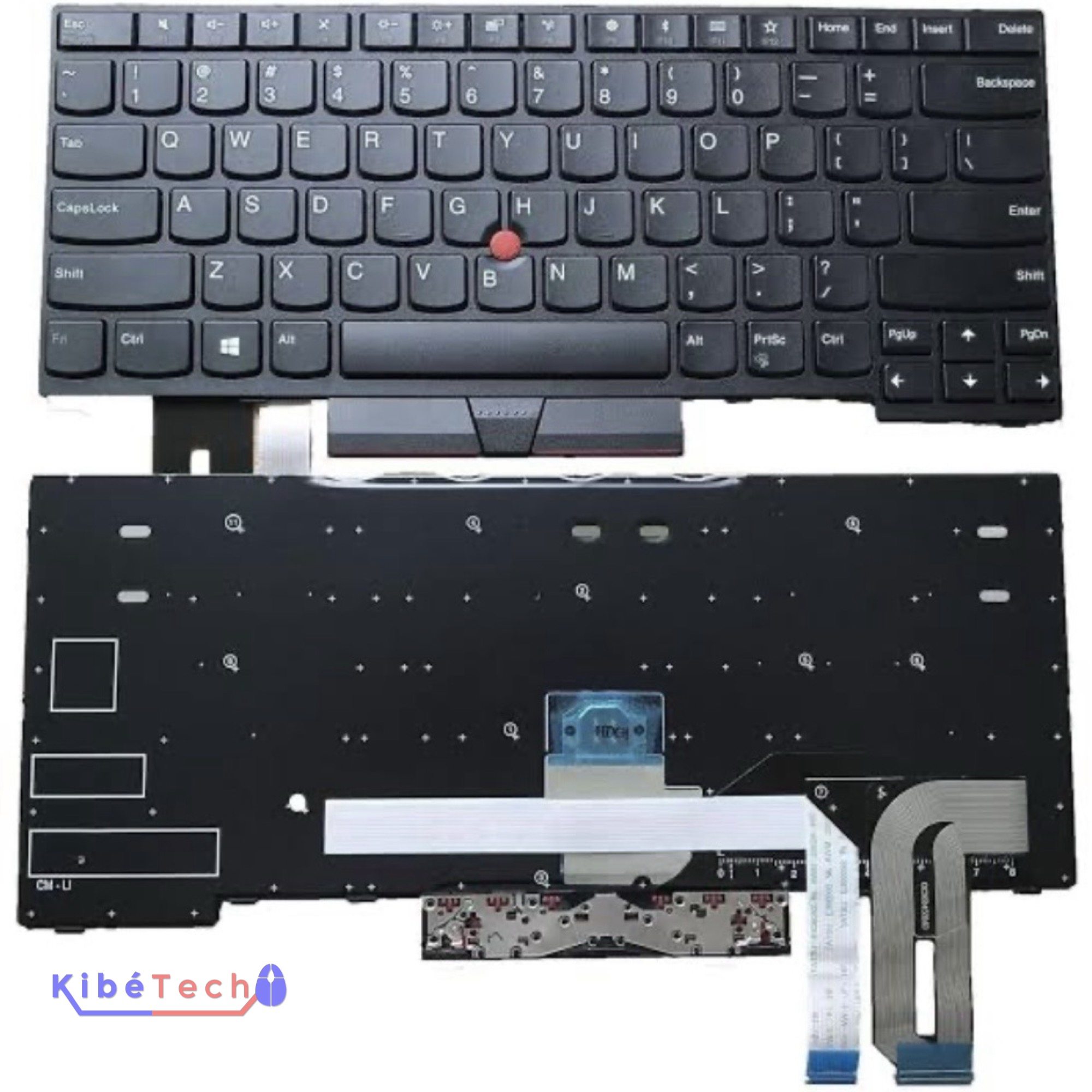 Clavier Lenovo ThinkPad T480s compatible T490 T495 L380 L390 L480 L490 pour maintenance informatique KibeTech RDC