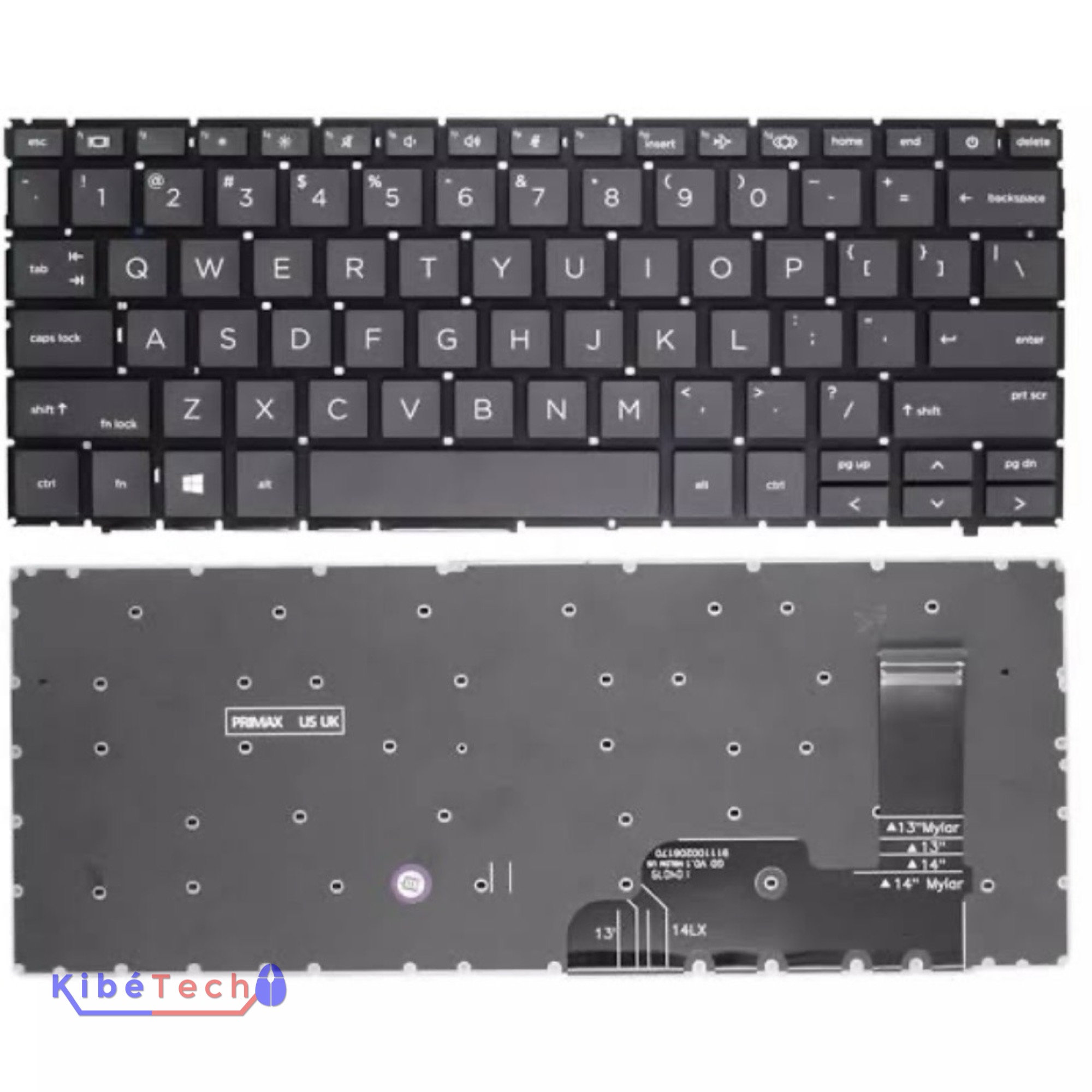 Clavier QWERTY HP EliteBook 840 G10 compatible 845 G10 pour maintenance informatique KibeTech RDC