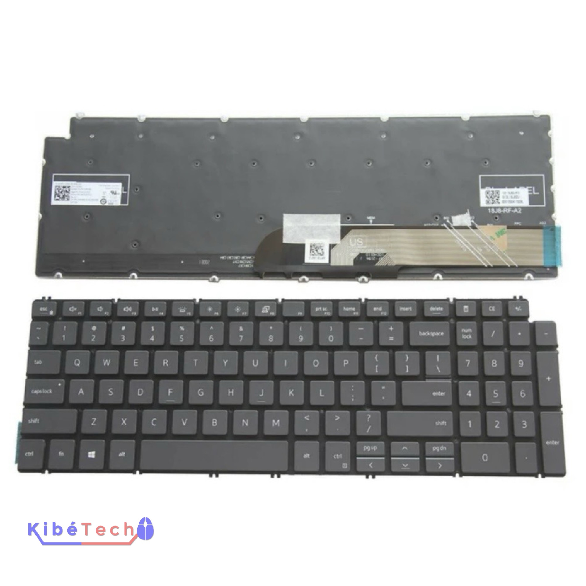 Clavier Dell Latitude 7590 pour réparation et maintenance ordinateur portable KibeTech RDC.