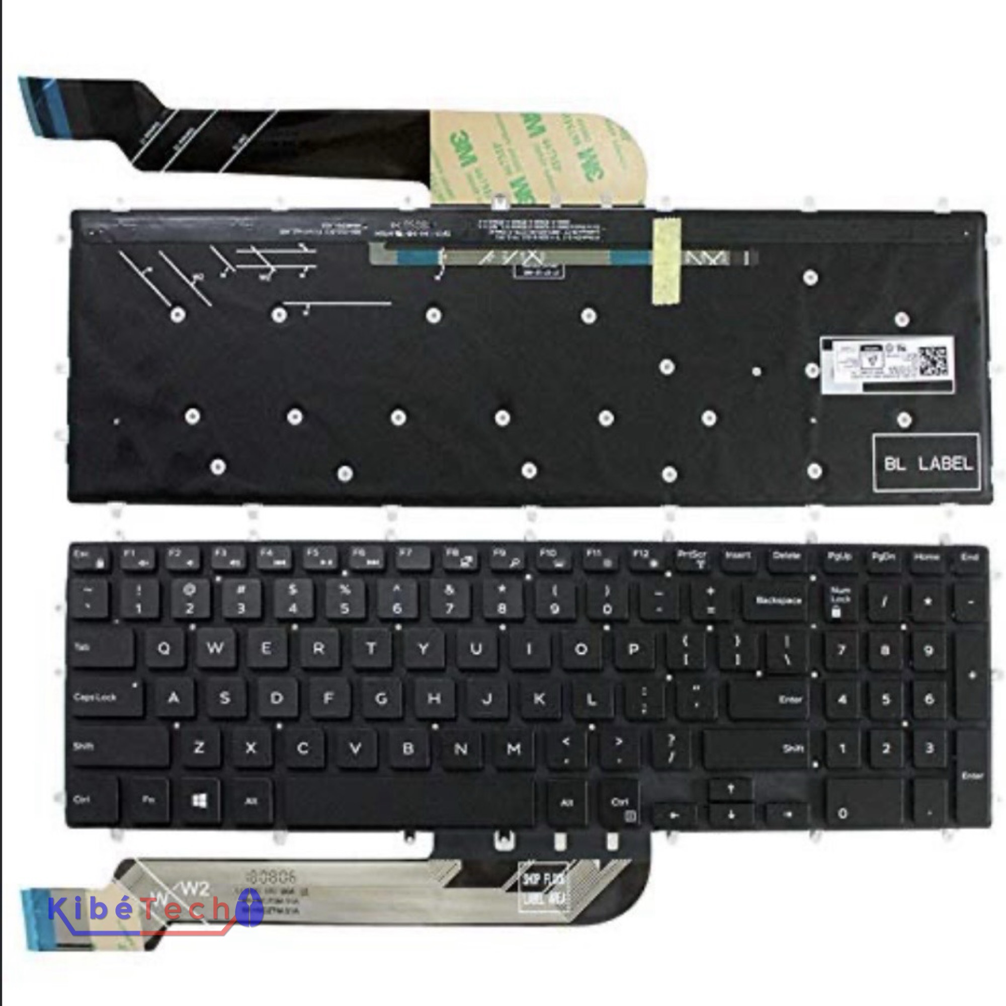Clavier Dell Latitude 7580 compatible Latitude 7480 pour réparation et maintenance informatique KibeTech RDC.