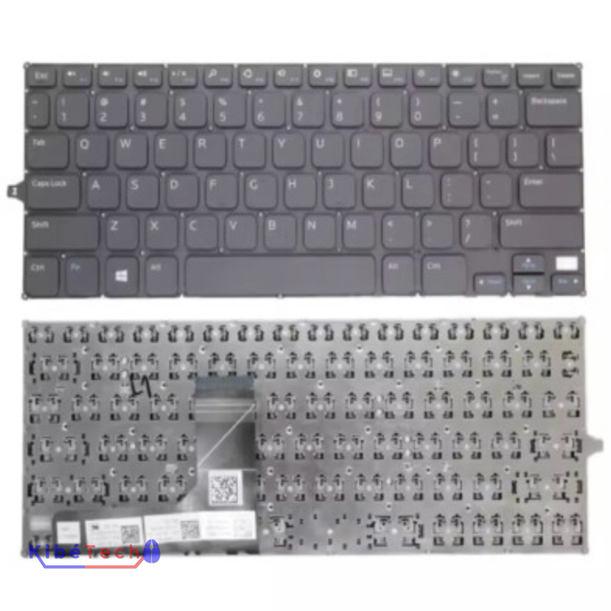 Clavier Dell Inspiron 11 3158 compatible 3157 3153 3152 3148 et 3147 pour réparation ordinateur portable KibeTech RDC.