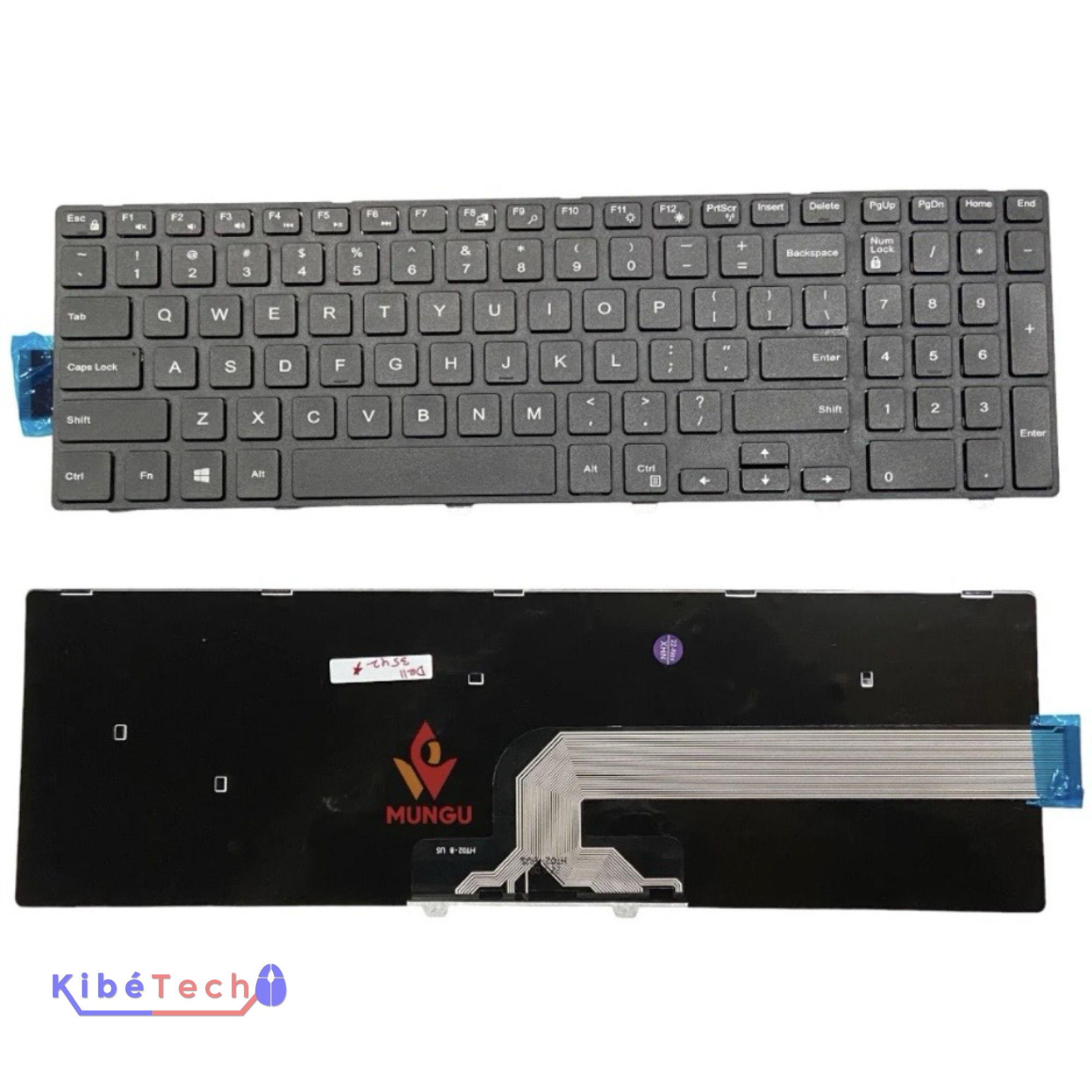 Clavier Dell Inspiron 3542 compatible 3541 3543 3546 3441 3442 et 3443 pour réparation ordinateur portable KibeTech RDC.