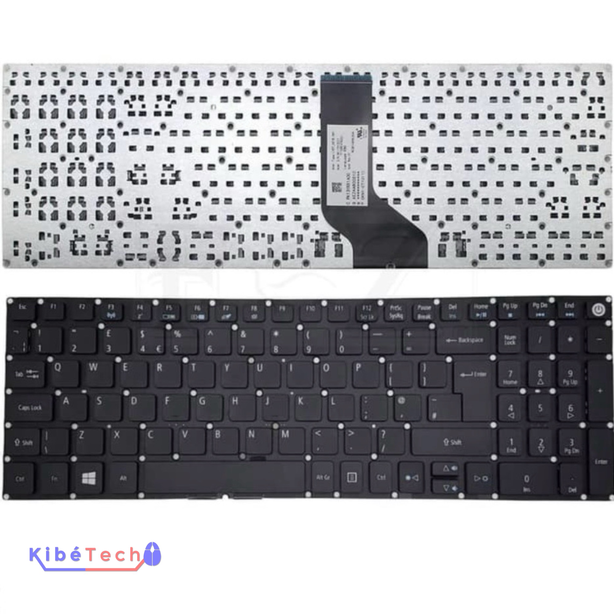 Clavier Acer Aspire E5-582P compatible E5-573 E5-573G E5-574 et E5-575 pour réparation ordinateur portable KibeTech RDC.