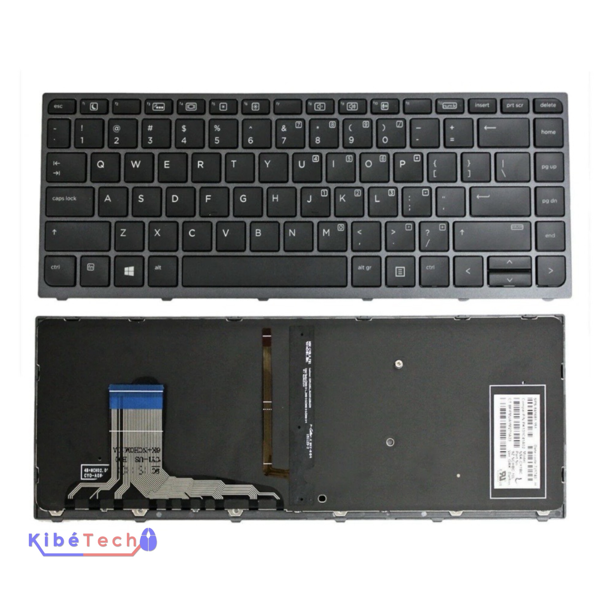 Clavier HP ZBook Studio G3 compatible ZBook Studio G4 pour réparation et maintenance informatique KibeTech RDC.