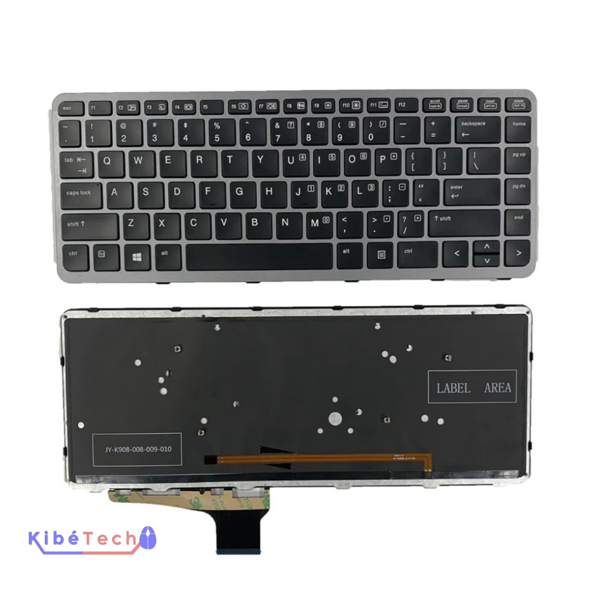 Clavier HP EliteBook Folio 1040 G1 compatible HP EliteBook Folio 1040 G2 pour réparation ordinateur portable KibeTech RDC