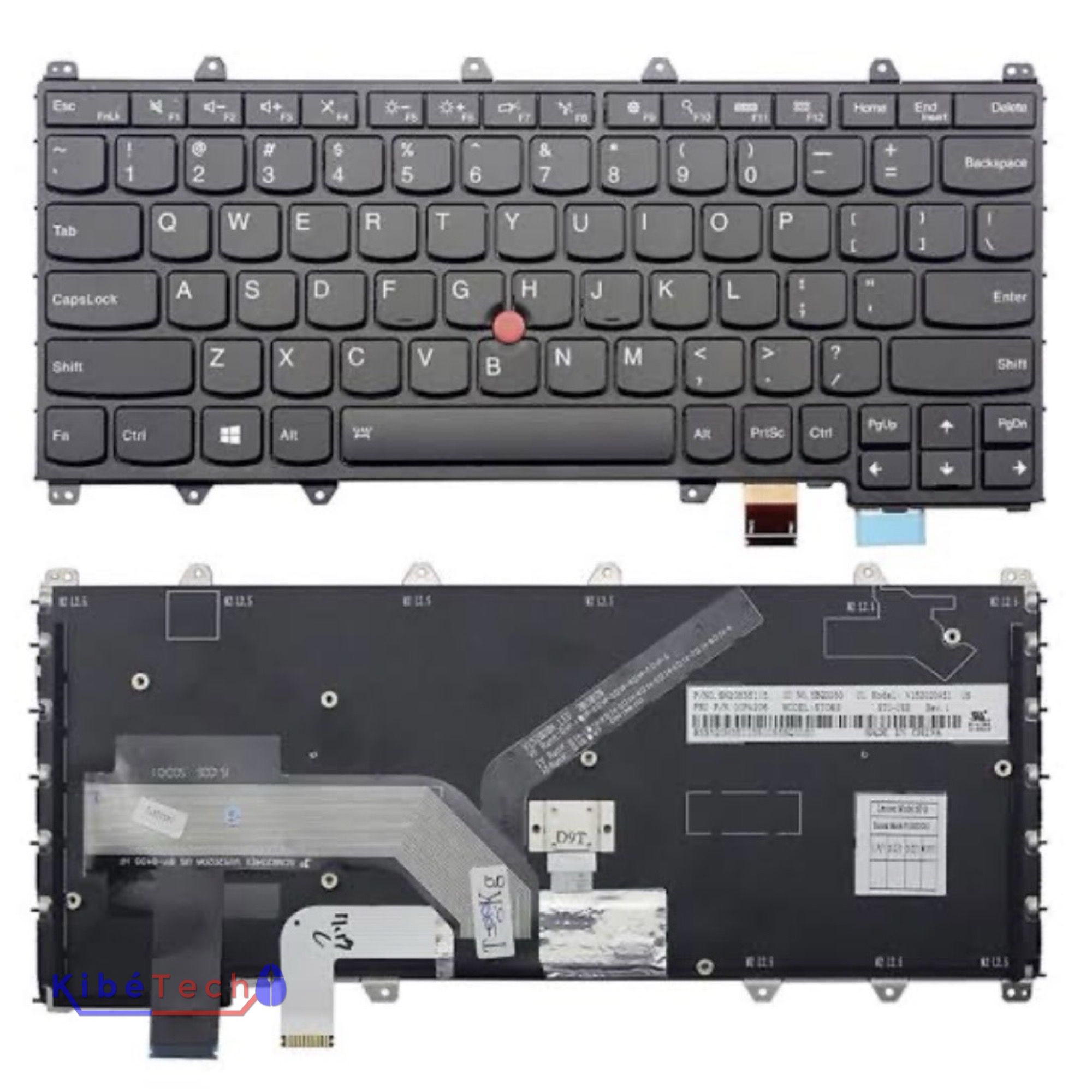 Clavier Lenovo ThinkPad Yoga 260 compatible Yoga 370 et X380 Yoga pour réparation ordinateur portable KibeTech RDC.