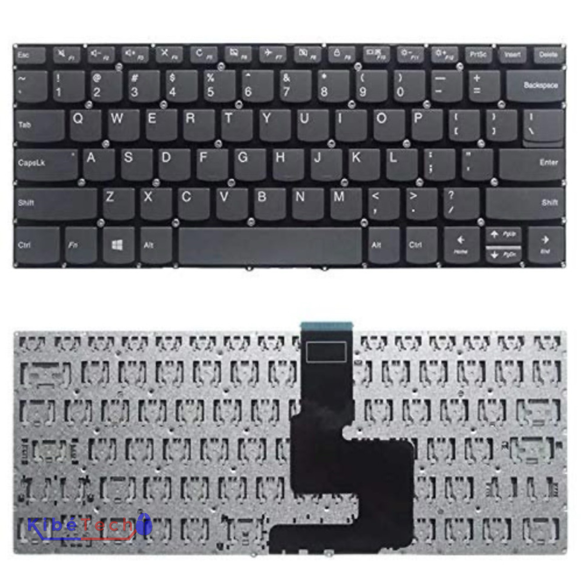 Clavier Lenovo IdeaPad 320-14 compatible 320-14IKB 320-14AST et 320-14IAP pour réparation ordinateur portable KibeTech RDC.