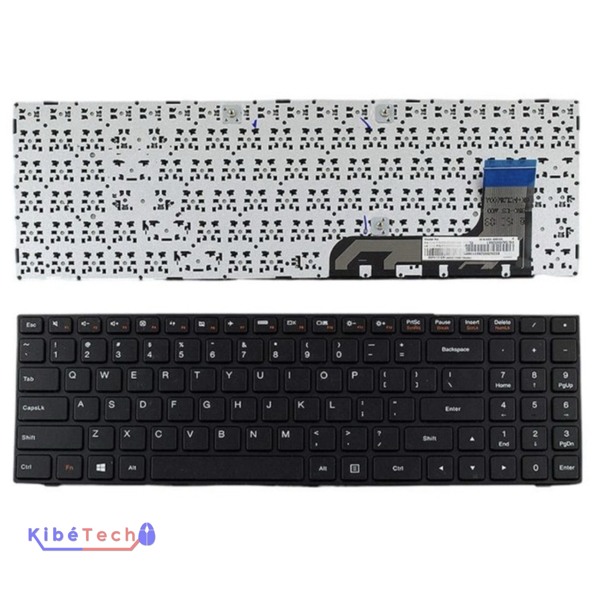 Clavier Lenovo 100-15IBY compatible 100-15IBD B50-10 et B50-30 pour réparation ordinateur portable KibeTech RDC.
