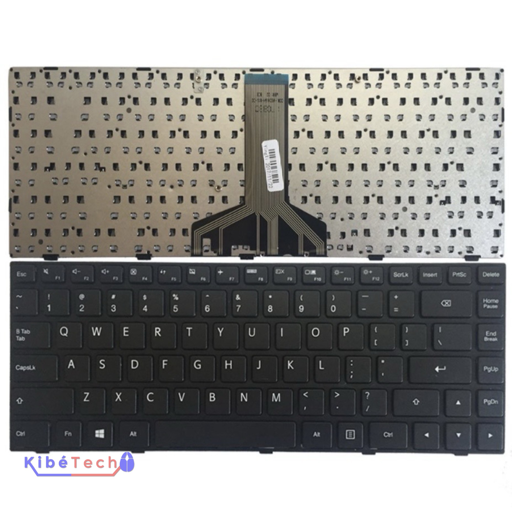 Clavier Lenovo 100-14IBD compatible Lenovo 100-14IBY pour réparation ordinateur portable KibeTech RDC.