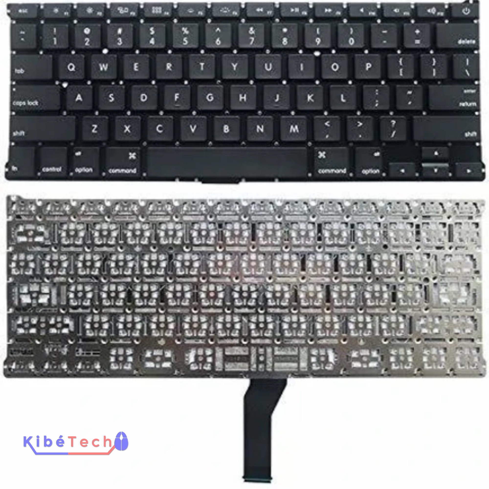 Clavier MacBook Air 13 pouces A1466 compatible modèles 2012 2013 2014 2015 et 2017 pour réparation Apple KibeTech RDC.