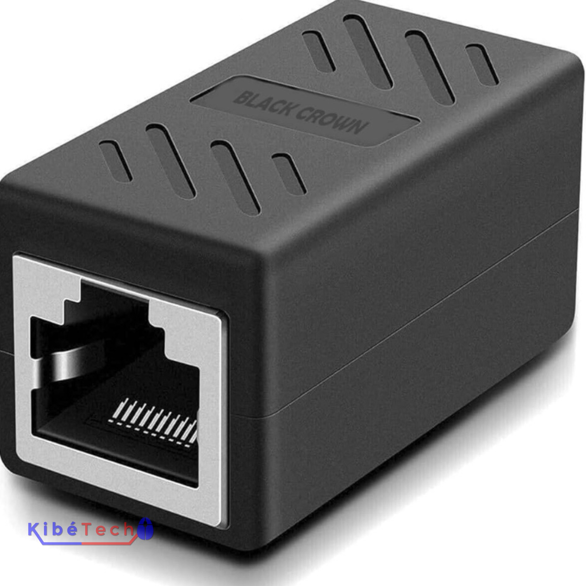 Coupleur RJ45 femelle vers femelle 8P8C compatible CAT5 CAT5e et CAT6 pour extension de câble réseau Ethernet disponible chez KibeTech RDC
