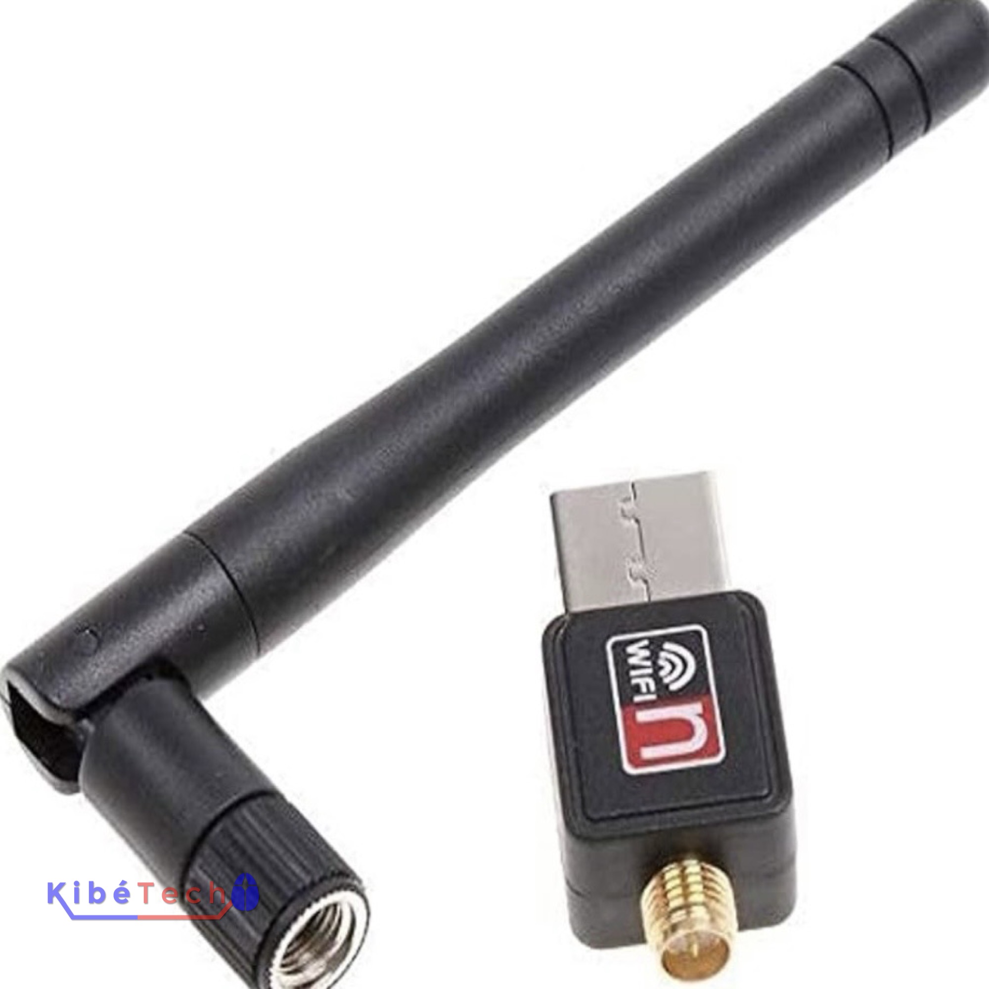 Adaptateur WiFi USB 2.0 150 Mbps pour ordinateur portable et PC de bureau disponible chez KibeTech RDC.