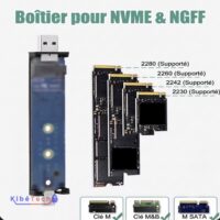 Boîtier Externe SSD M.2 NVMe et NGFF SATA USB-C USB 3.0