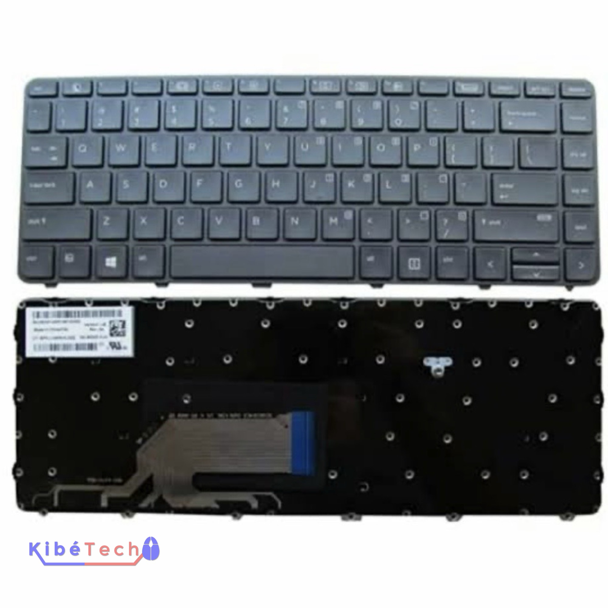 Clavier HP ProBook 430 G3 et 430 G4 AZERTY ou QWERTY avec ou sans rétroéclairage pour réparation et maintenance informatique disponible chez KibeTech RDC.