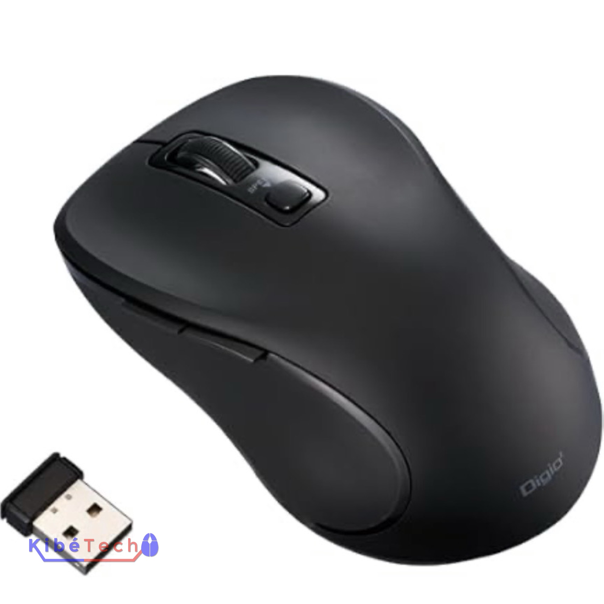 Souris sans fil 2,4 GHz avec récepteur USB nano pour PC, ordinateur portable et Mac disponible chez KibeTech RDC.