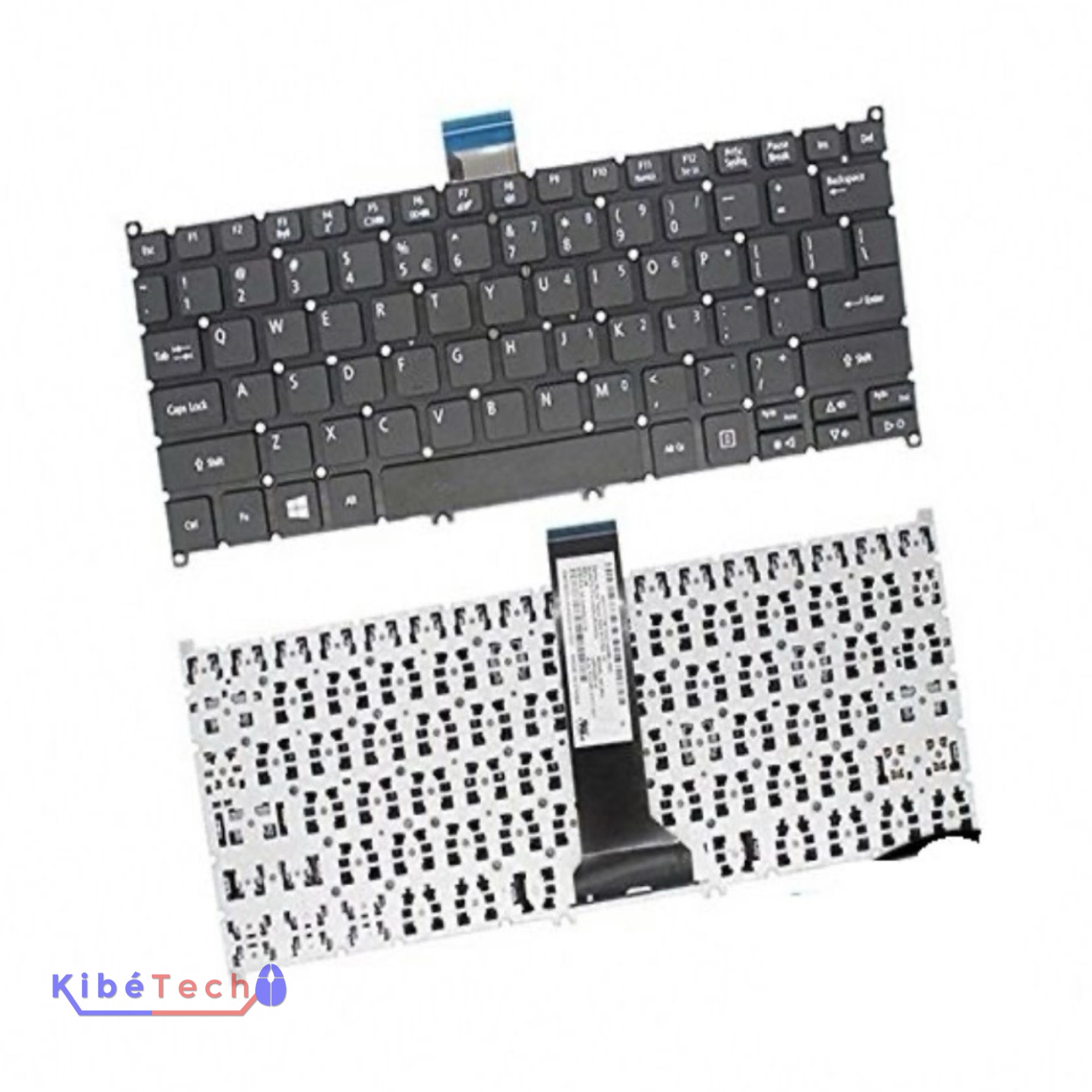 Clavier de remplacement Acer Aspire V5-132 disponible en AZERTY ou QWERTY pour ordinateur portable, disponible chez KibeTech RDC.