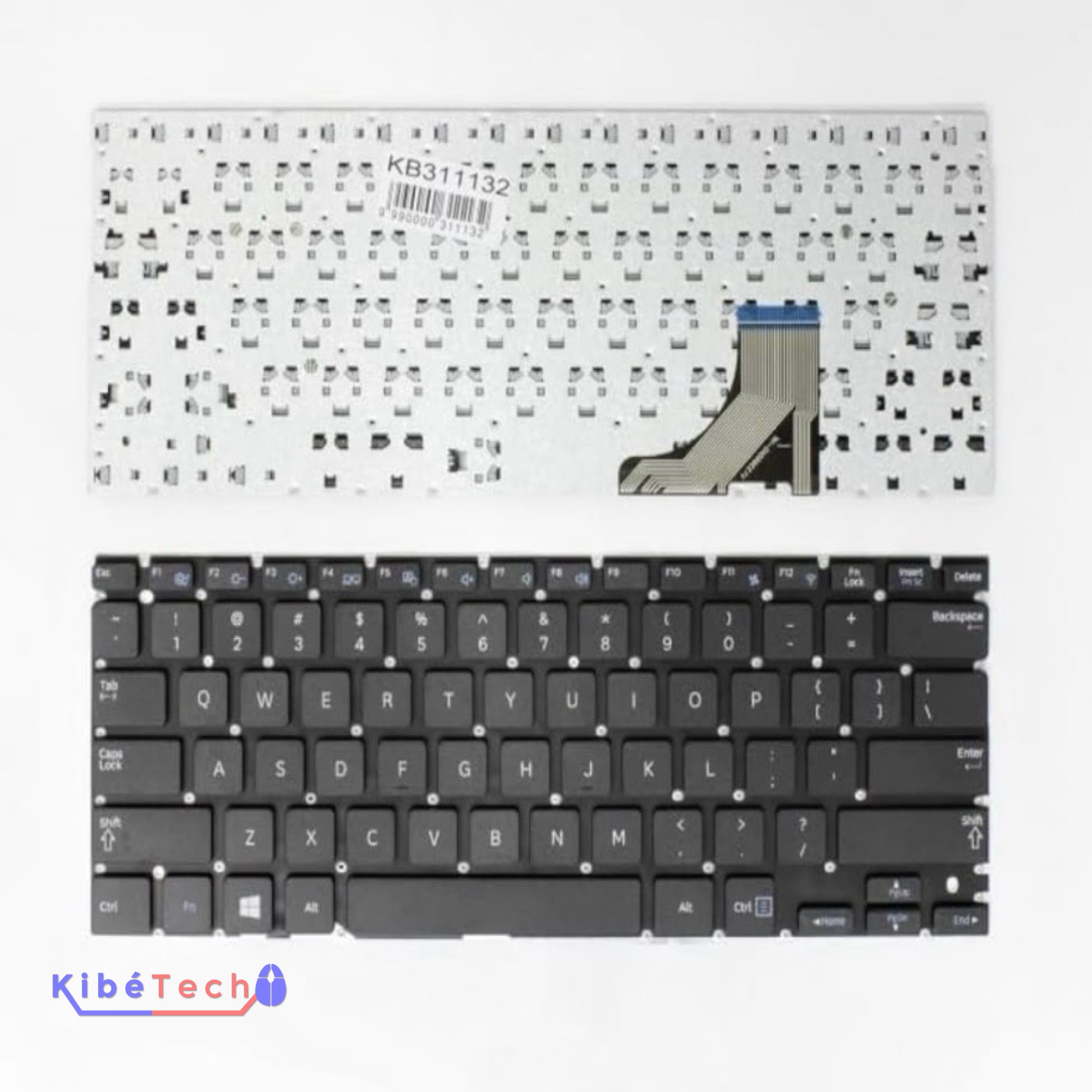 Clavier de remplacement Samsung NP530U3C compatible avec Samsung NP530U3B, NP530U3BI, NP530U3CI, NP535U3C et Série 5 Ultra 530U3, disponible en AZERTY ou QWERTY chez KibeTech RDC.