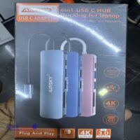 Hub USB-C 6 en 1 | Adaptateur Multiport Type-C avec HDMI 4K, USB 3.0, PD et Lecteurs SD/TF
